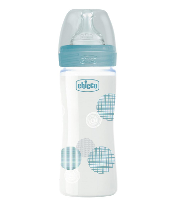 Chicco WB Staklena flašica za bebe 240ml - Plava
