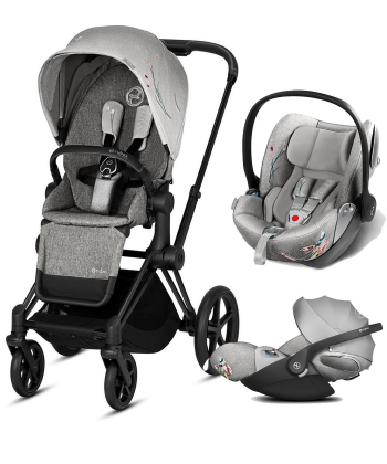 Cybex Priam Matt Black kolica za bebe 2 U 1 sa auto sedištem Cloud Z - Koi
