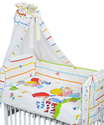 Textil komplet posteljine za bebe FRIENDS