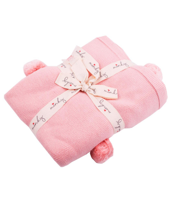 Minky prekrivač za bebe 110x80 cm Roze AW17/74