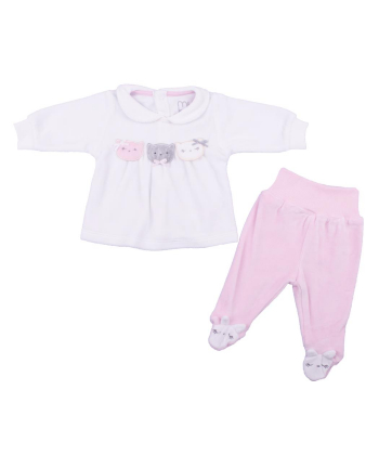 My baby pidžame za bebe pliš svetlo Roze 2/1 vel. 56 62 - 2707