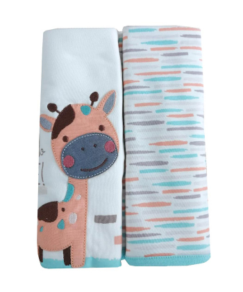 My baby pamučni prekrivač za bebe Žirafica 77x99 cm 2 komada - 10000218