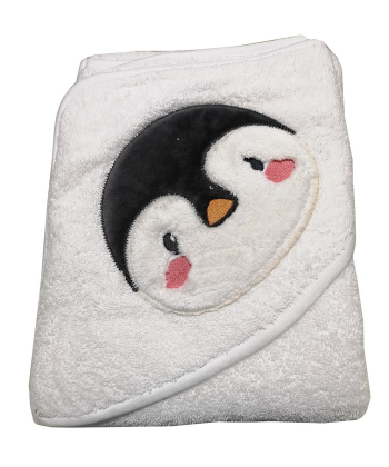 My baby peškir za bebe Pingvin Beli 100x100 cm - 10000078 