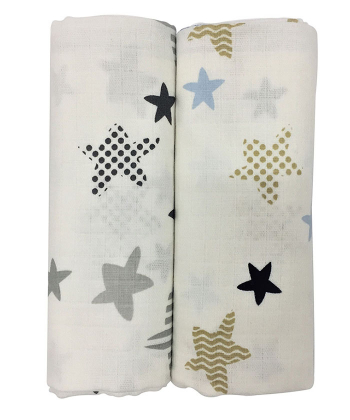 Textil Višenamenska pelena za bebe od muslina plava
