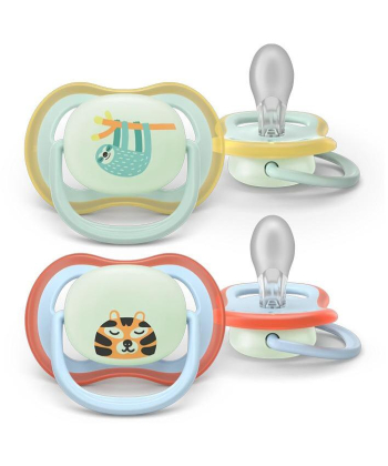 Avent Ultra Air noćna varalica za bebe 0-6 meseci Tiger&Sloth 2 komada - SCF376/24