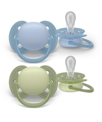 Avent Ultra Soft varalice za dečake 0-6 meseci Blue&Green 2 komada - SCF091/37