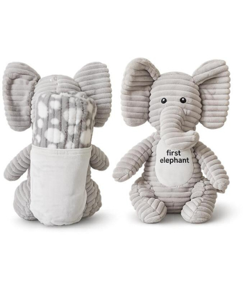 BBO plišana igračka i ćebe za bebe Grey Elephant