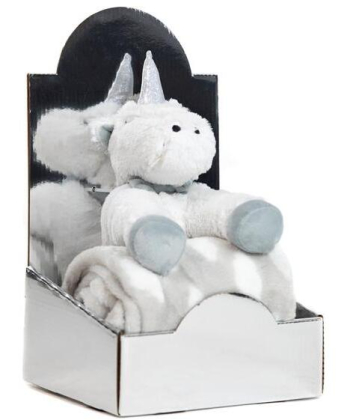 BBO set za bebe ćebe sa igračkom – Grey Unicorn