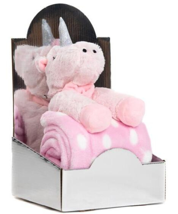 BBO set za bebe ćebe sa igračkom – Pink Unicorn
