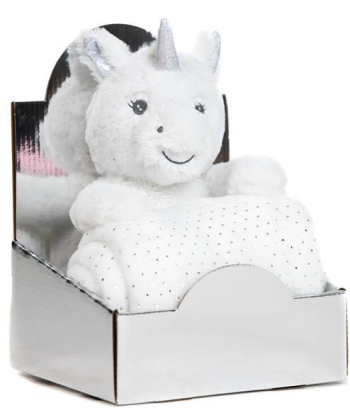 BBO set za bebe ćebe sa igračkom – White Unicorn