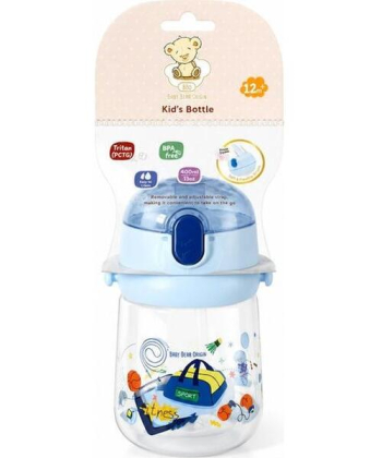 BBO šolja sa slamcicom i trakom 400ml Blue 52145B