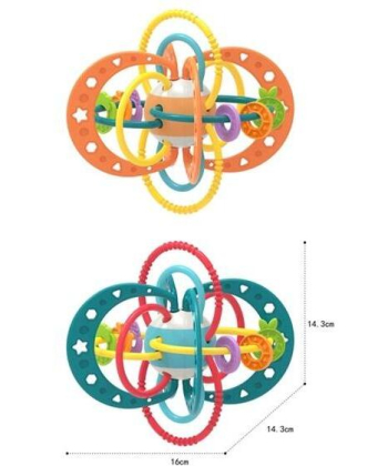 BBo toys Activity lopta glodalica sa prstenovima Plava - HE0104
