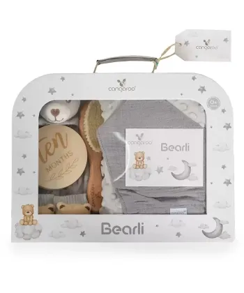 Cangaroo poklon set za bebe 6u1 Bearli – Grey