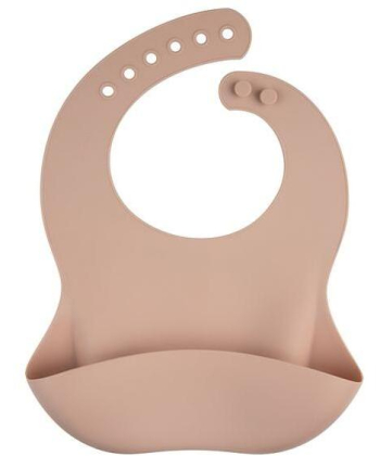 Canpol Babies silikonska portikla za bebe sa džepom 51/030 beige