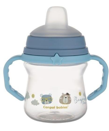 Canpol babies šolja bonjour paris 150ml sa silikonskim kljunom 56/612 - blue