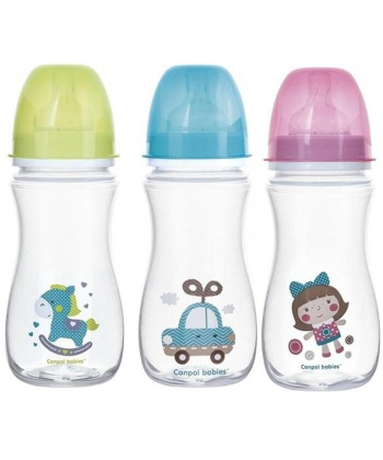 Canpol Babies flašica 300 ml široki vrat antikolik - easy start - toys