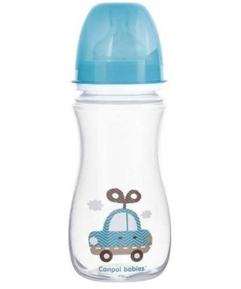 Canpol Babies flašica 300 ml široki vrat antikolik - easy start - toys car - plava