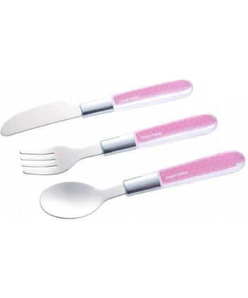 Canpol Babies pribor - metalni set nož viljuška i kašika 9/477 - pink