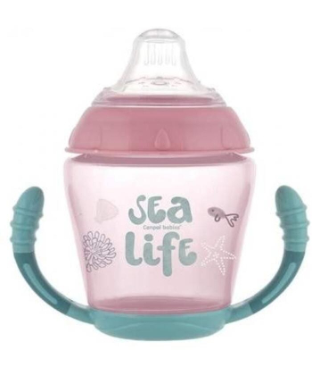 Canpol Babies šolja za decu 230 ml - sea life pink
