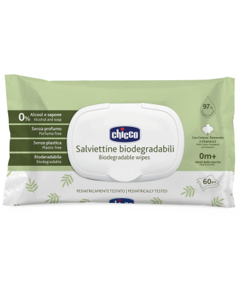 Chicco biorazgradive vlažne maramice za bebe sa pantenolom i vitaminom E 60 kom - A080148