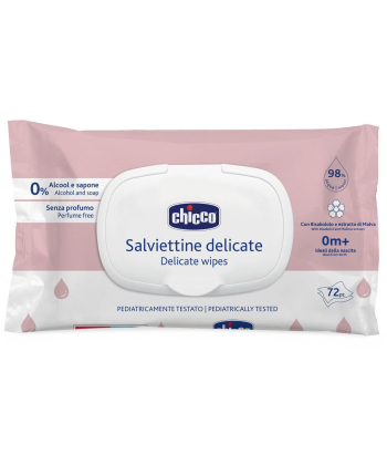 Chicco delicate vlažne maramice sa poklopcem za bebe 72 komada