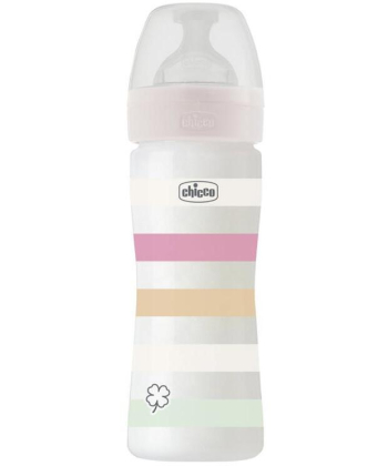 Chicco WB Plastična flašica za bebe 2 meseca+ 250 ml Roze - A075872