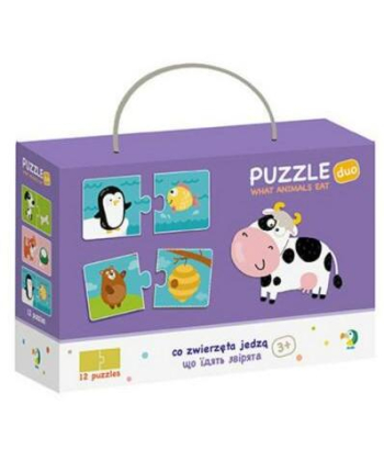 Dodo Duo puzzle za decu Šta životinje jedu 12 elemenata - A066224