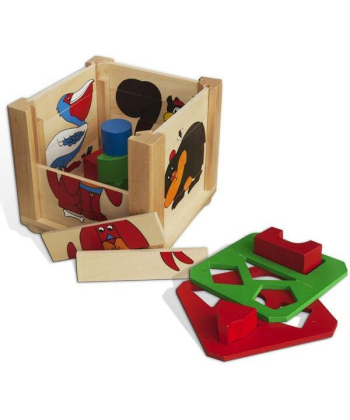 Drvena igračka za decu umetaljka Kocka - 11962