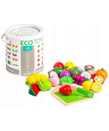 ECOTOYS drveni set voće 20 elemenata igračka za decu