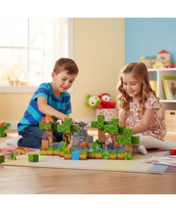 ECOTOYS set magnetnih kocki za decu Dinosaurisi 142 delova HC713651