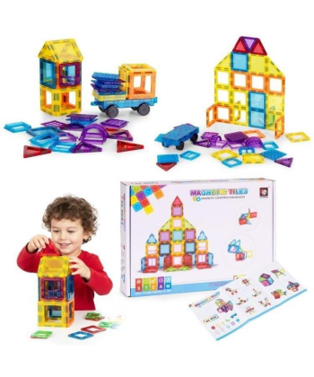 ECOTOYS set magnetnih konstruktora za decu Kuća i Auto 45 delova HC428179