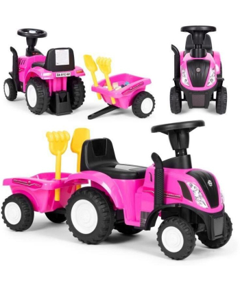 ECOTOYS traktor sa prikolicom za decu Pink