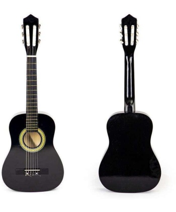 ECOTOYS velika drvena gitara za decu Black