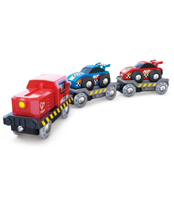 Hape drvena vozila Race Car Transporter E3735