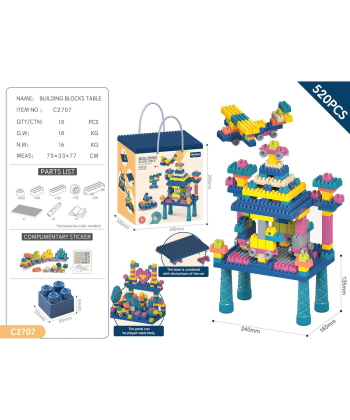 HK mini konstruktor sa stolom za slaganje 520 elemenata - A097759