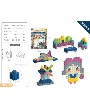 HK mini mini blokovi za slaganje 260 elemenata - A097766