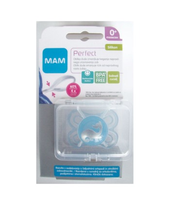 MAM laza za bebe i decu (varalica) Perfect silikon 0 meseci + 1 kom