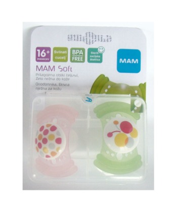MAM laza za bebe i decu (varalica) soft silikon 16 meseci + 2 kom