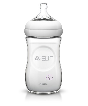 Avent flasica za bebe Natural Deco Slon roza SCF628/17 1 mesec +