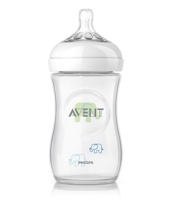 Avent flasica za bebe Natural Deco Slon Plava SCF627/17 1 mesec +