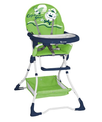 Lorelli Bertoni hranilica za bebe (stolica za hranjenje) Bravo green captain bear