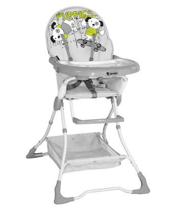 Lorelli Bertoni hranilica za bebe (stolica za hranjenje) Bravo black white puppies