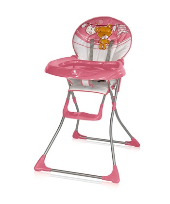 Lorelli Bertoni hranilica za bebe (stolica za hranjenje) Jolly pink teddy