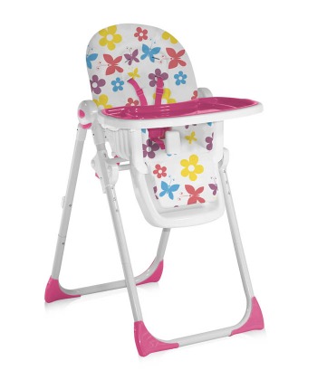 Lorelli Bertoni hranilica za bebe (stolica za hranjenje) Siesta butterfly flower pink