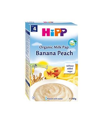 Hipp instant mlecna kasica Banana i breskva 250 g 4 meseca +