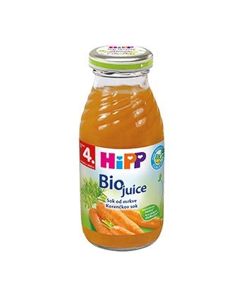 Hipp sokic za bebe i decu od ciste sargarepe 200 ml 