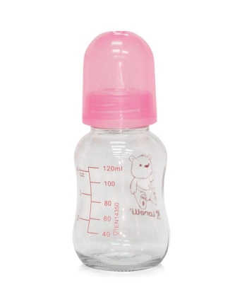 Lorelli Bertoni staklena flašica za bebe roza 125 ml 0 meseci + 10200610001