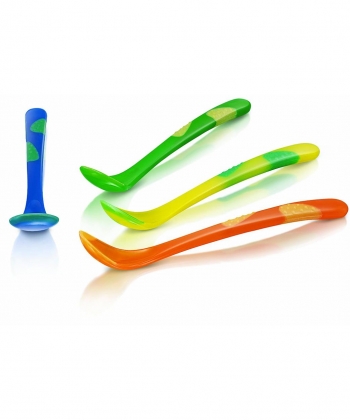 Nuby termoosetljive silikonske kasike 2 komada 0m+ 