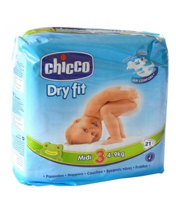 Chicco pelene DRYFIT Midi od 4 do 9 kg 21 kom 