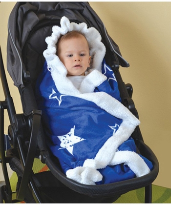 Textil deka za bebe Baby Stars 90X90 cm - Plava